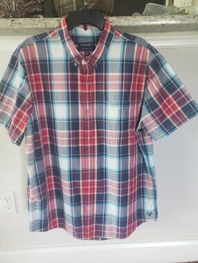 American Eagle Madras Shirt XXL